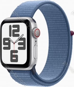 Apple Watch SE 2022 (GPS + cellular) 40mm silver with Sports Loop winterblau 