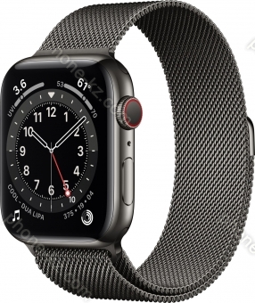 Apple Watch Series 6 (GPS + cellular) 44mm stainless steel graphite with Milanaise-Wristlet graphite 