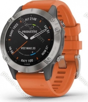 Garmin Fenix 6 Sapphire titanium/ember orange 