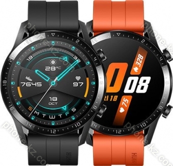 Huawei Watch GT 2 Sports 46mm black with sport wristlet sunset orange 