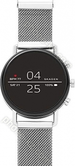 Skagen Connected Falster 2 silver with Milanaise-Wristlet silver 