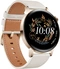 Huawei Watch GT 3 elegant 42mm Light Gold white Leather