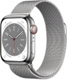 Apple Watch Series 8 (GPS + cellular) 41mm stainless steel silver with Milanaise-Wristlet silver 
