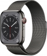 Apple Watch Series 8 (GPS + cellular) 45mm stainless steel graphite with Milanaise-Wristlet graphite 