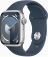 Apple Watch Series 9 (GPS) 41mm aluminium silver with sport wristlet S/M sturmblau 