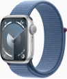Apple Watch Series 9 (GPS) 41mm aluminium silver with Sports Loop winterblau 