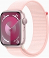 Apple Watch Series 9 (GPS) 45mm aluminium rose red with Sports Loop light pink 