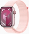 Apple Watch Series 9 (GPS + cellular) 45mm aluminium rose red with Sports Loop light pink 