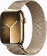 Apple Watch Series 9 (GPS + cellular) 45mm stainless steel gold with Milanaise-Wristlet gold 