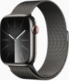 Apple Watch Series 9 (GPS + cellular) 45mm stainless steel graphite with Milanaise-Wristlet graphite 
