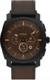 Fossil Machine Gen 6 hybrid Smartwatch Dark Brown Leather