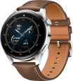 Huawei Watch 3 Classic silver with leather bracelet brown 