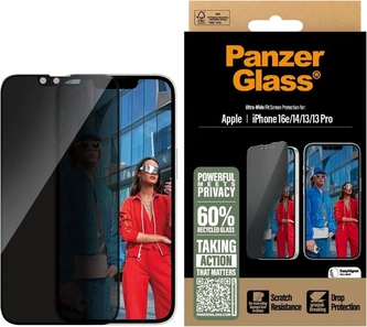 PanzerGlass Privacy Screen Protector ultra wide Fit для Эпл Айфон 16e