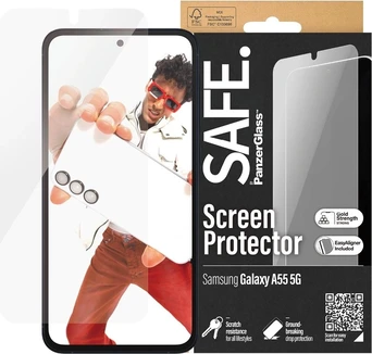PanzerGlass Safe Screen Protector ultra wide Fit with EasyAligner для Самсунг Галакси A55 5G