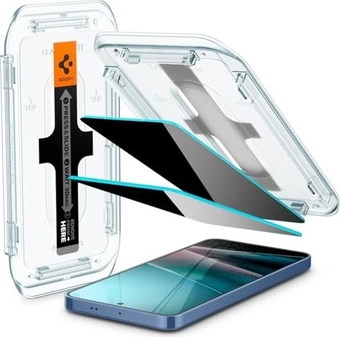 Spigen glass.tR EZ Fit Privacy Screen Protector для Самсунг Галакси S25, 2-pack