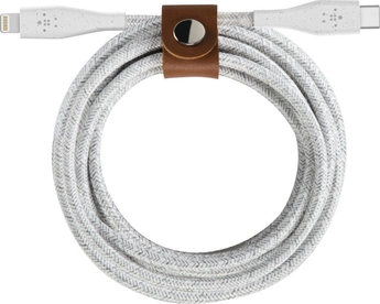 Belkin BoostCharge USB-C to Lightning кабель with strap 1.2m white