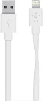 Belkin Lightning/USB adapter cable flat 1.2m white