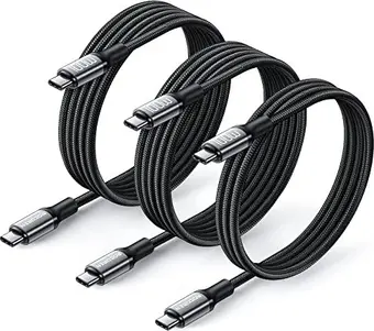 Rocoren USB-C to USB-C cable 100W 2m/2m/1m black, 3-pack