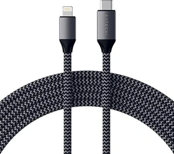 Satechi USB-C to Lightning кабель space Gray