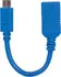 Manhattan SuperSpeed USB-C connection cable USB 3.2 Gen 1 type C-plug type A-socket 0.15m blue