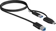 RaidSonic USB Type-B to Type-A & Type-C cable...