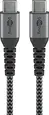 Wentronic USB-C to USB-C textile cable with metal plugn 0.5m grey/silver
