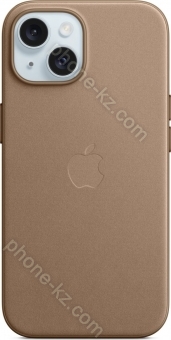 Apple Feingewebe case with MagSafe for iPhone 15 Taupe 