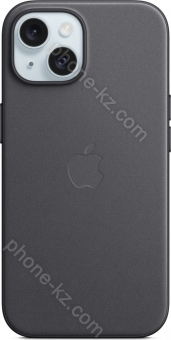 Apple Feingewebe case with MagSafe for iPhone 15 black 