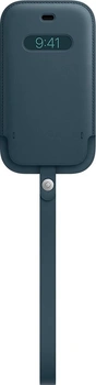 Эпл Айфон 12 мини Leather Sleeve with MagSafe Baltic синий