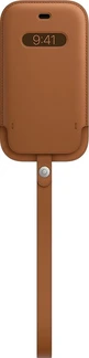 Apple iPhone 12 Mini Leather Sleeve with MagSafe Saddle коричневый
