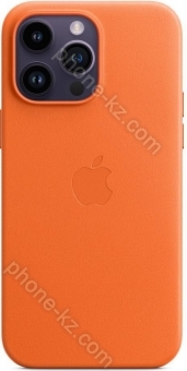 Apple leather case with MagSafe for iPhone 14 Pro Max orange 