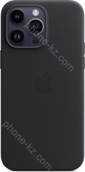 Apple leather case with MagSafe for iPhone 14 Pro Max midnight 