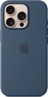 Эпл silicone case with MagSafe для Айфон 16 Про Denim
