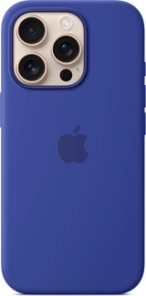 Эпл silicone case with MagSafe для Айфон 16 Про ultramarine