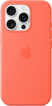 Эпл silicone case with MagSafe для Айфон 16 Про mandarin
