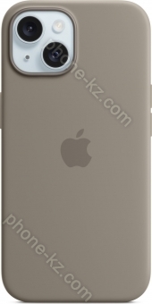 Apple silicone case with MagSafe for iPhone 15 tonbraun 