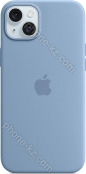 Apple silicone case with MagSafe for iPhone 15 Plus winterblau 