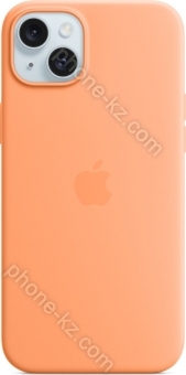 Apple silicone case with MagSafe for iPhone 15 Plus Sorbet orange 