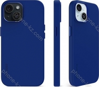 Decoded AntiMicrobial Silicone Back Cover for Apple iPhone 15 Pro Galactic Blue 