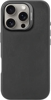 Decoded Leather Back Cover для Эпл Айфон 16 Про черный
