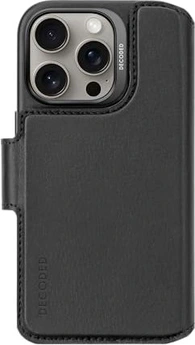 Decoded Leather Detachable wallet case для Эпл Айфон 16 Про черный