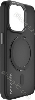 Decoded recycled plastic Loop Stand Back Cover for Apple iPhone 15 Pro transparent/black 