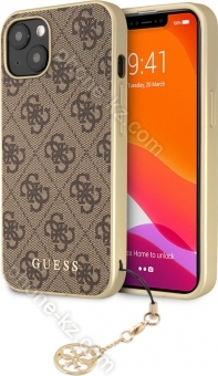 Guess Hard Cover 4G Charms for Apple iPhone 13 brown 