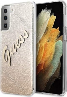 Guess Hard Cover Glitter Gradient Script for Samsung Galaxy S21+ gold 