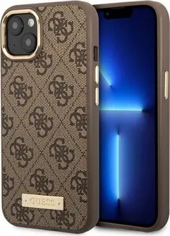 Guess Hard case 4G MagSafe for Apple iPhone 14 Plus brown
