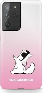 Karl Lagerfeld Hard case Choupette Fun для Samsung Galaxy S21 Ultra pink