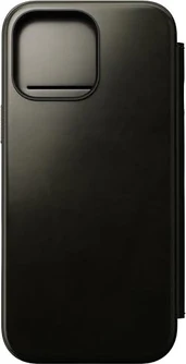 Nomad modern Horween Leather Folio для Apple iPhone 16 Pro Max зеленый chrome