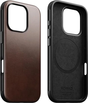 Nomad modern Horween Leather case для Apple iPhone 16 Pro Rustic коричневый