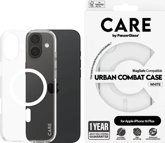 PanzerGlass Care Flagship case Urban Combat MagSafe для Apple iPhone 16 Plus белый