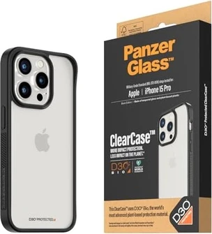 PanzerGlass clear case D3O черный Edition для Эпл Айфон 15 Про прозрачный/черный